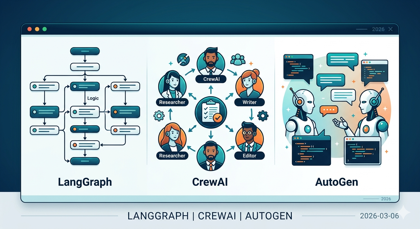 LangGraph, CrewAI, AutoGen 프레임워크 비교 개요