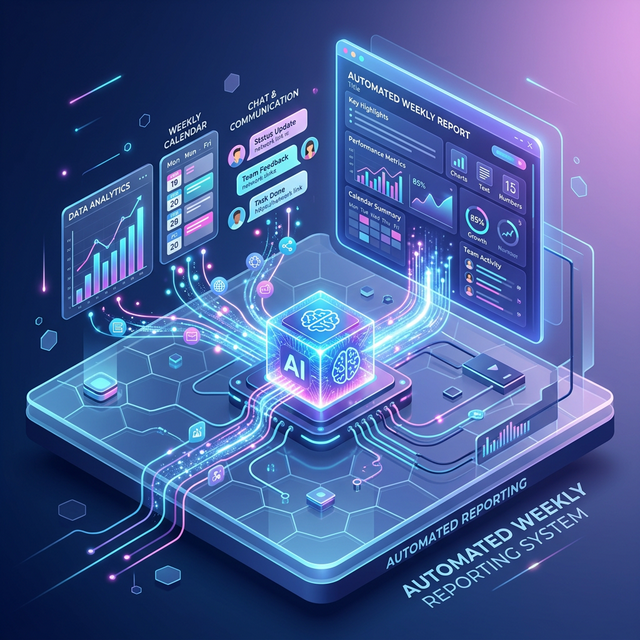 AI automated weekly report generation dashboard