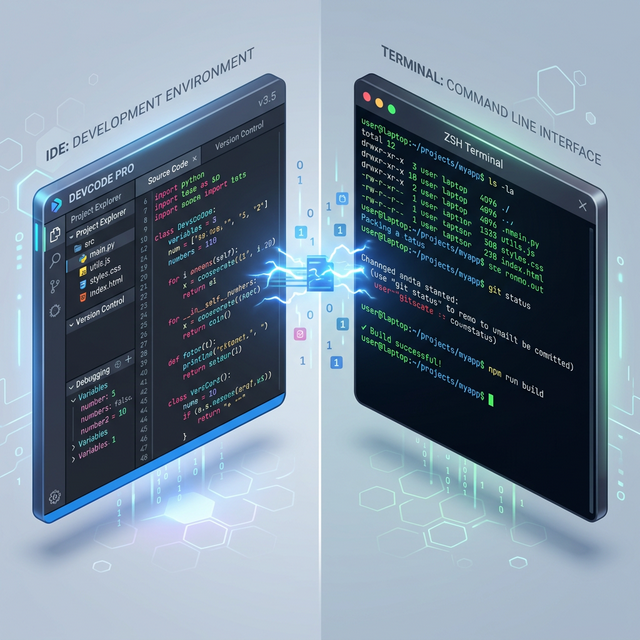 IDE-integrated vs terminal agent workflow comparison