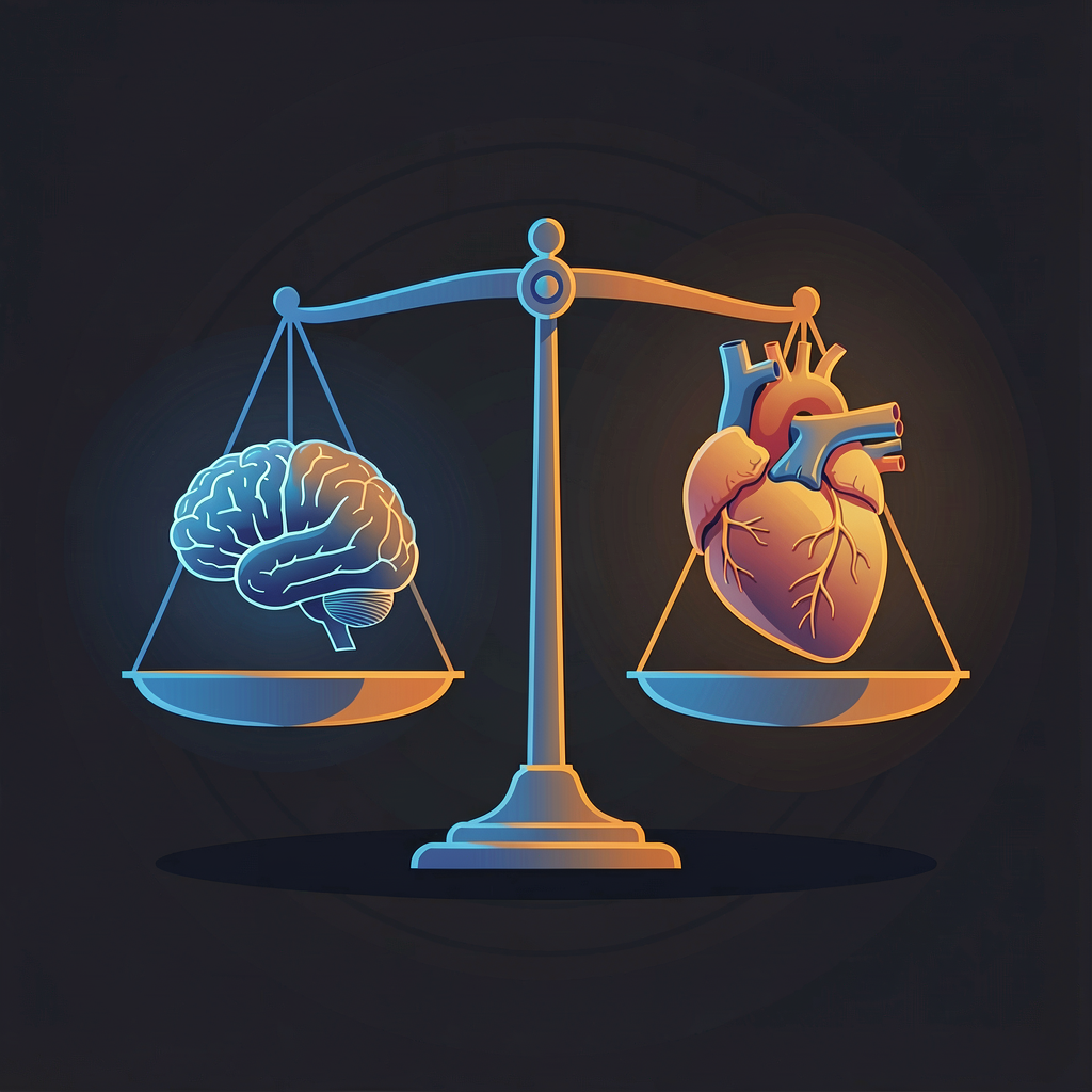 A scale symbolizing the balance between AI and ethics