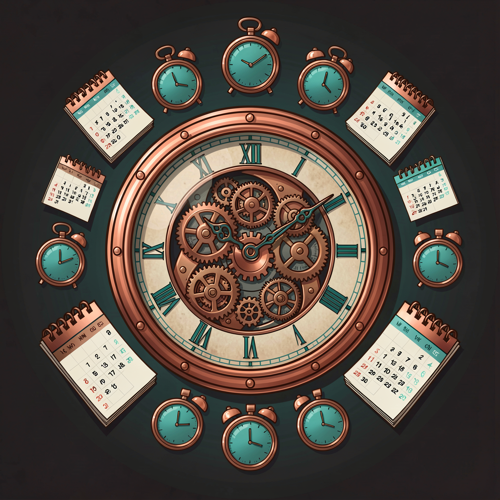 Clock and gears symbolizing schedule automation