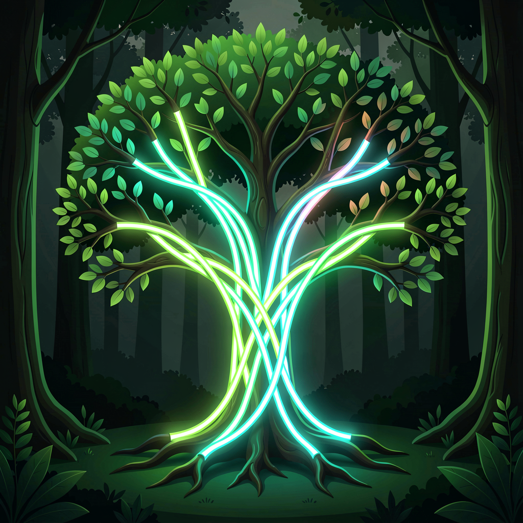 Git branch history tree