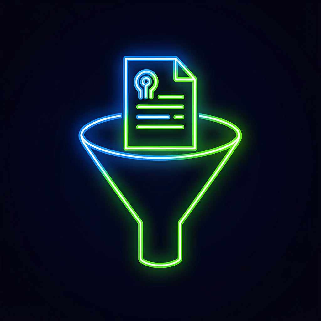 A hash function converting data into a unique fingerprint