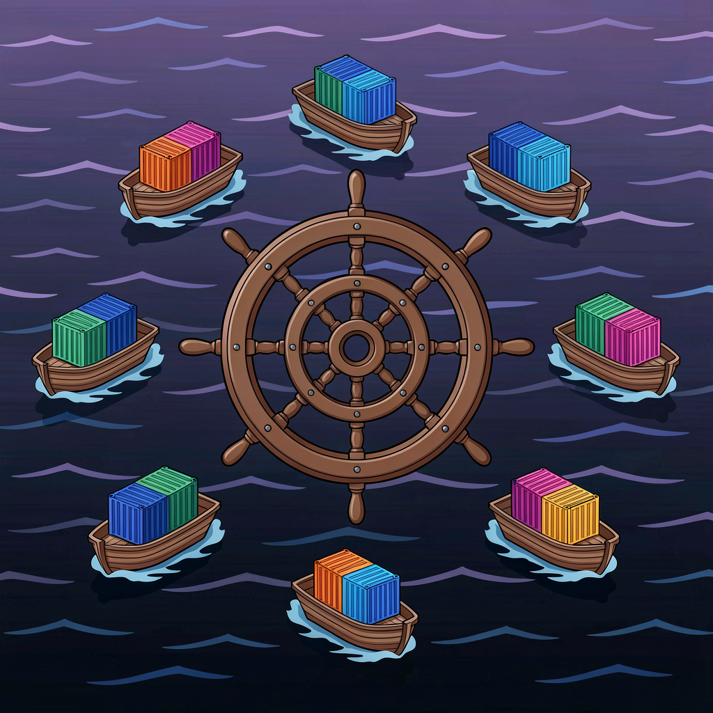 Kubernetes orchestrating a fleet of containers