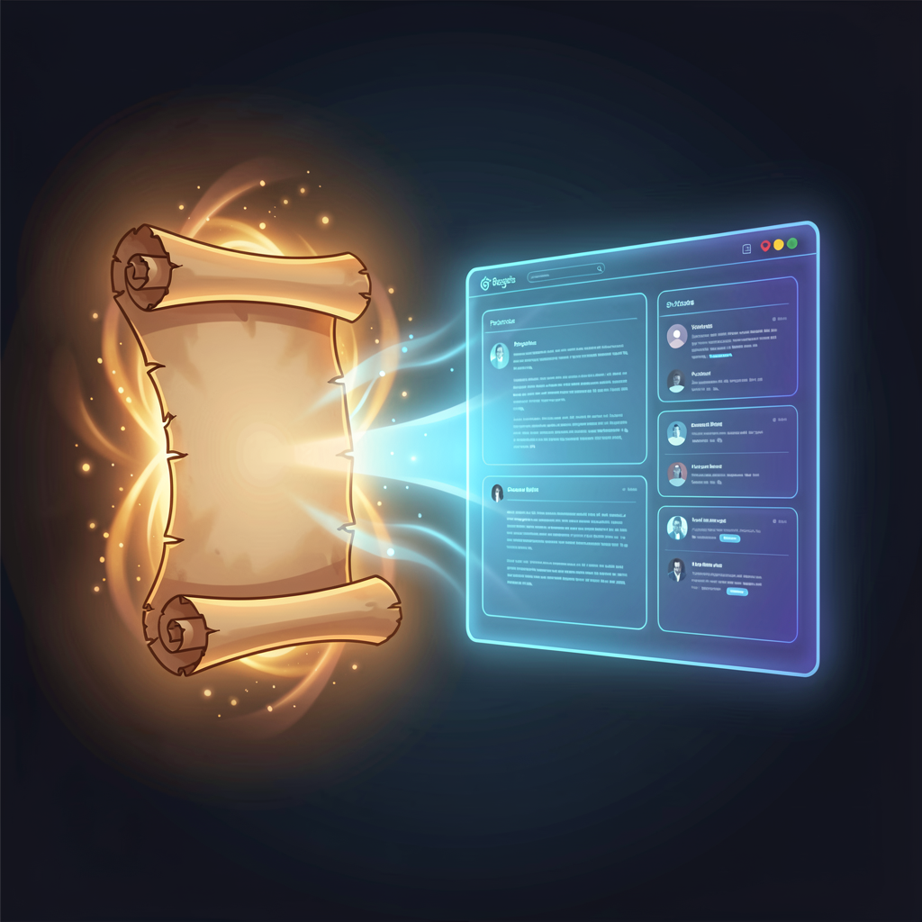 Documents transforming into web pages