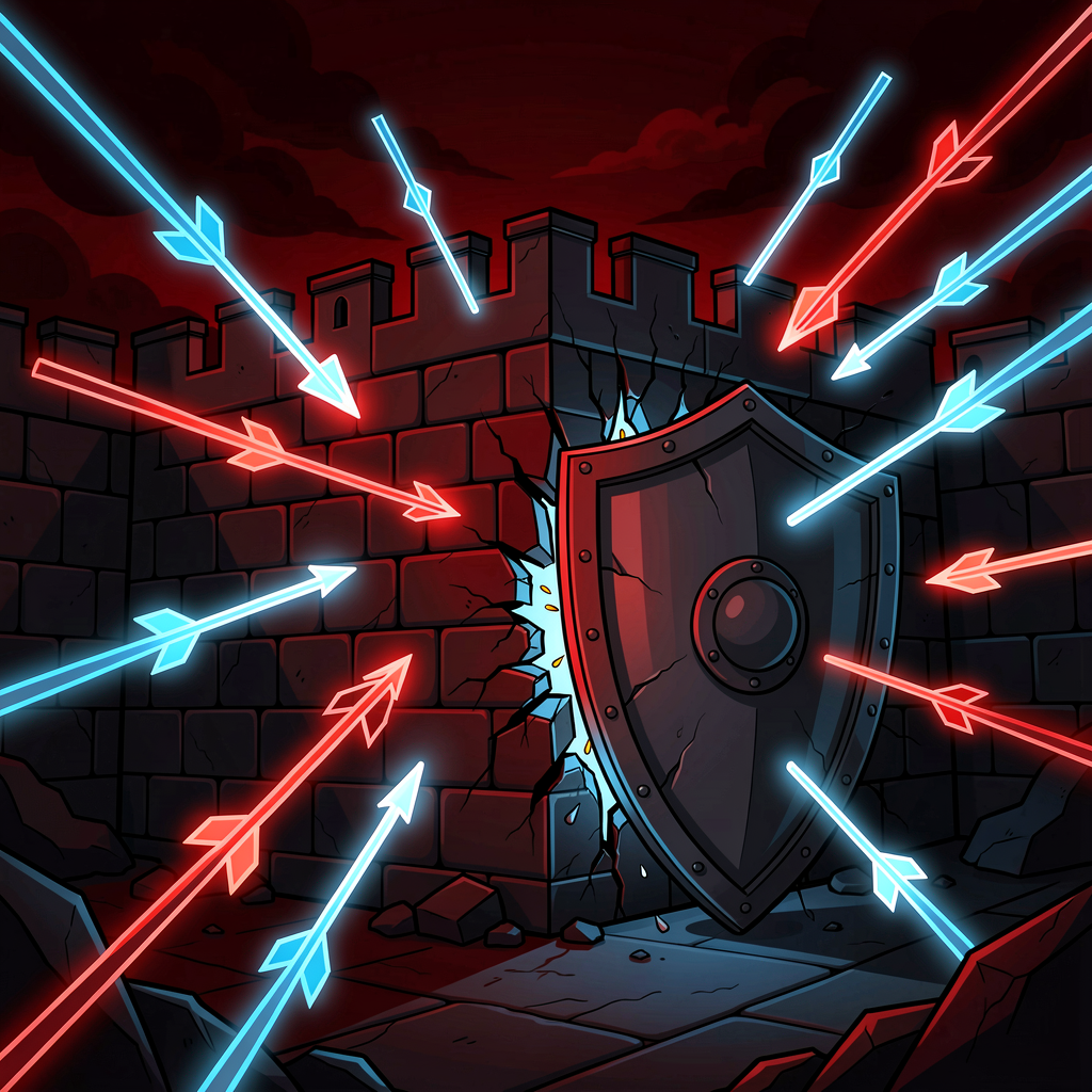 Web security shield defending against threats