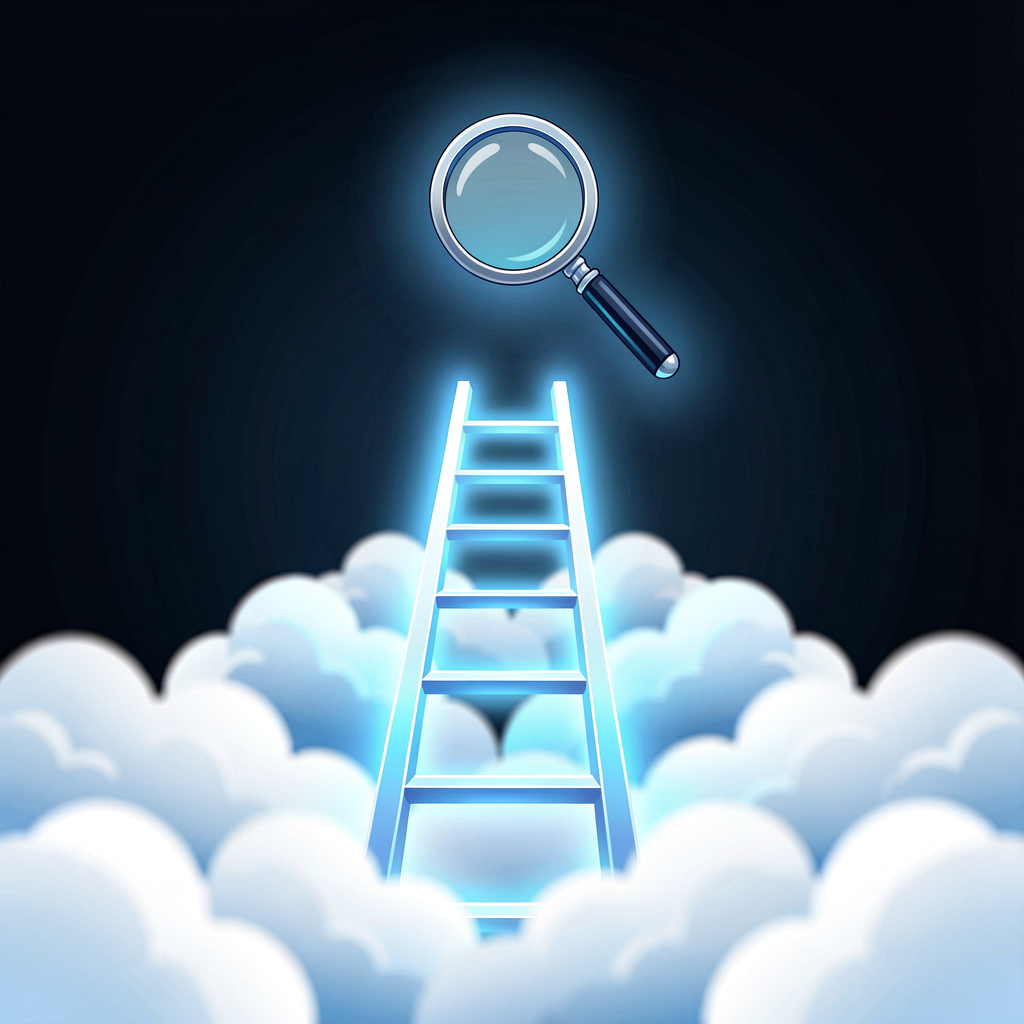 A ladder climbing up search engine rankings
