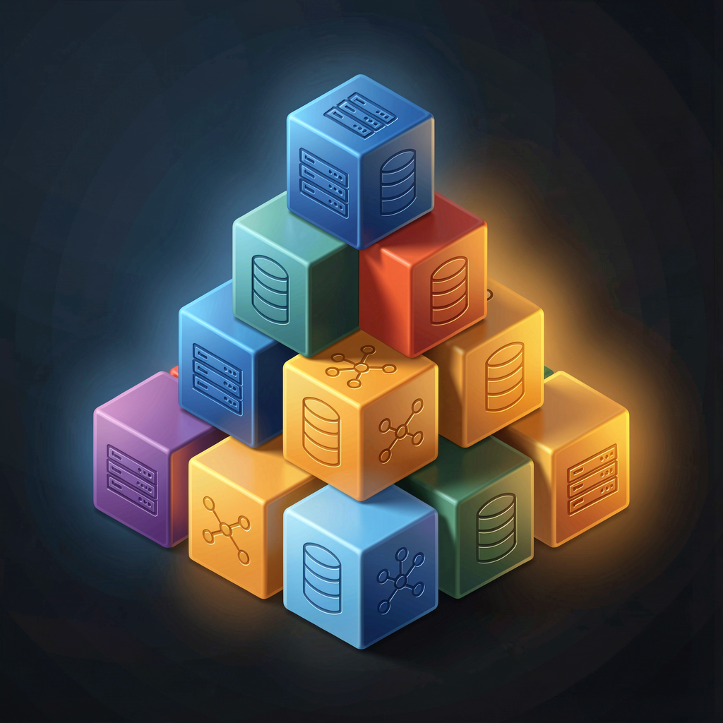 Infrastructure being stacked like building blocks with IaC