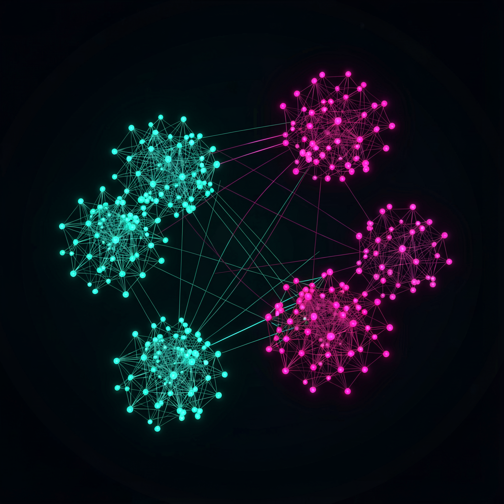 Clustered vector embeddings in multi-dimensional space